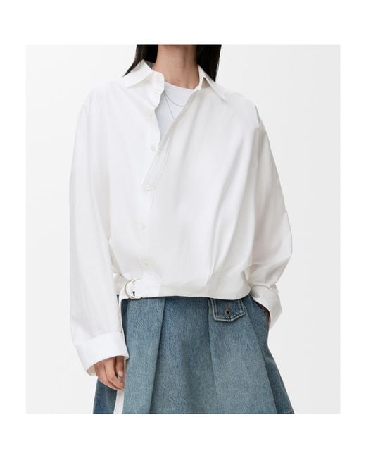 Loewe White Draped Shirt