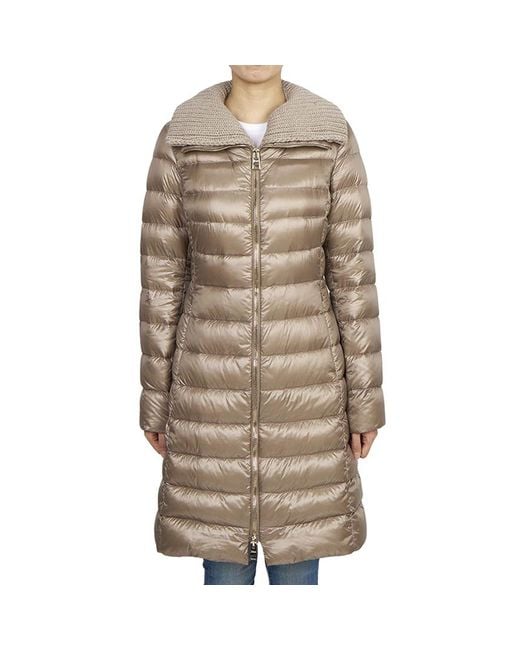 Herno Gray Logo Quilted Down Jacket