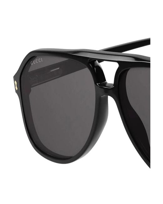 Gucci White Eyewear Aviator Frame Sunglasses for men