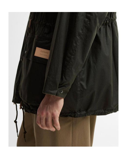 Barbour Black X Paul Smith Hooded Drawstring Jacket for men