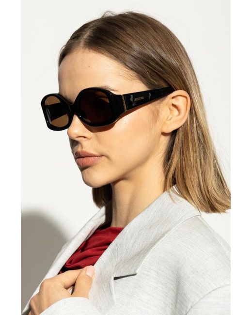 Jacquemus Brown Logo Sunglasses