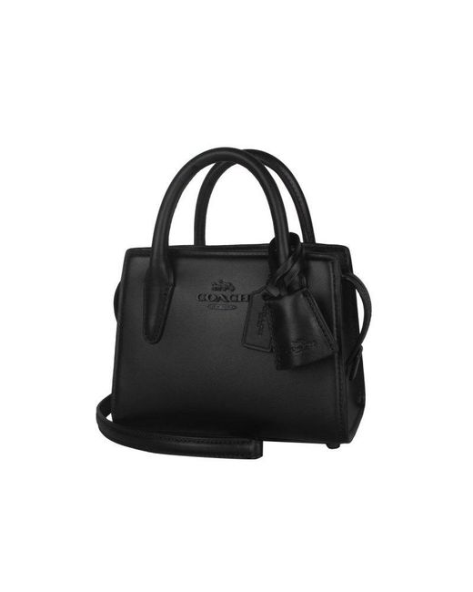 COACH Black Mini Andrea Logo Shoulder Bag
