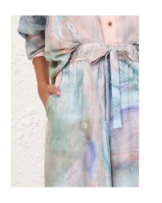 Zimmermann Blue Illuminate Track Pants
