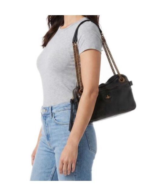 Vivienne Westwood Black Dolce Medium Shoulder Bag