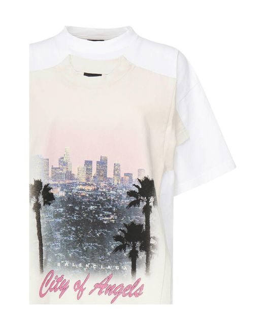 Balenciaga White City Of Angels Oversized T-Shirt