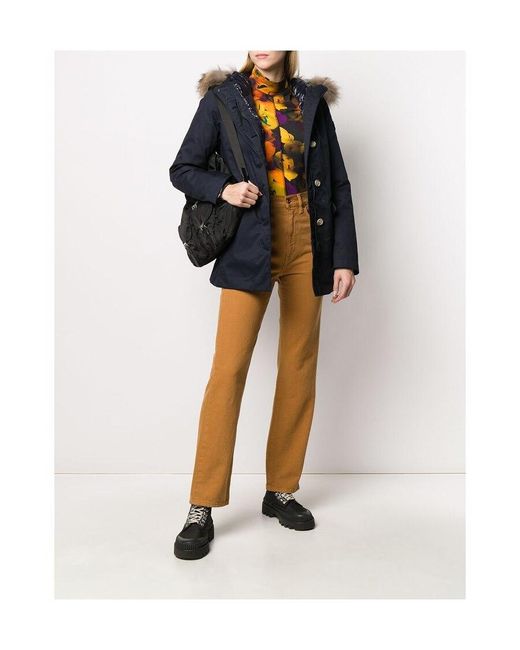 Woolrich Blue Padded Parka Coat