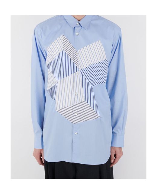 Comme des Garçons Blue Striped Shirt for men