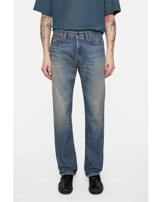 Acne Blue Regular Fit Jeans for men