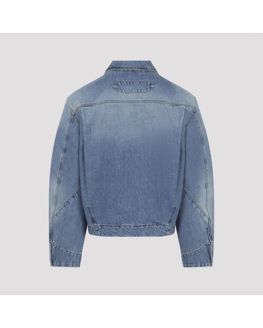 Jacquemus Blue Buttoned Denim Jacket for men