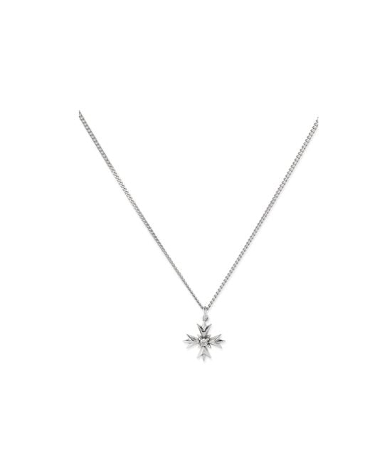 Emanuele Bicocchi Metallic Crystal-Embellished Crest Pendant Necklace for men