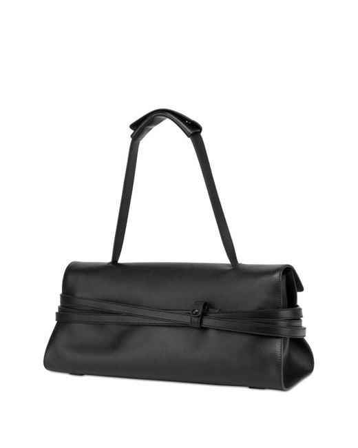 Moschino Black Medium Tie Me Shoulder Bag