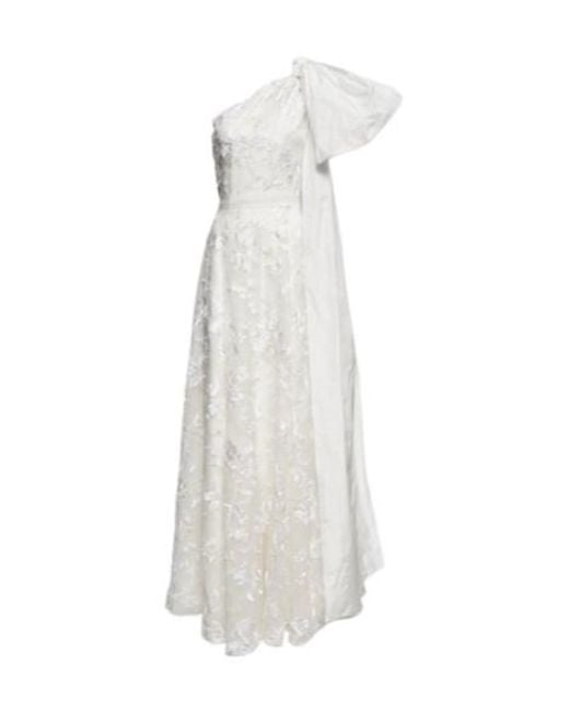 Erdem White Bridal Hanne Embroidered Organza Gown