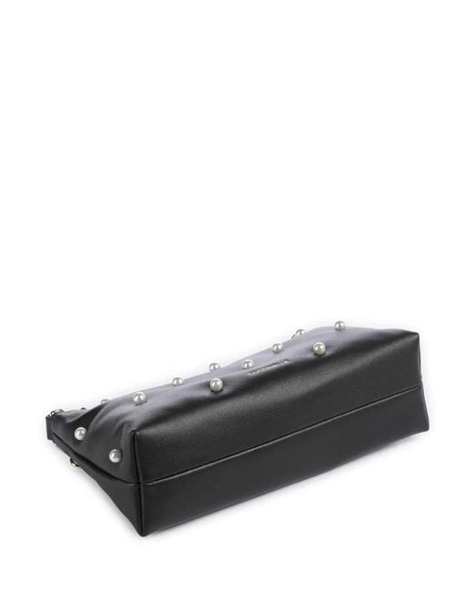 Coccinelle Black Embellished Chiain Linked Shoulder Bag