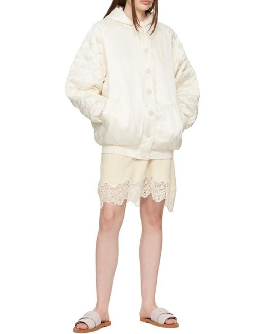 Chloé White Printed Logo Slippers