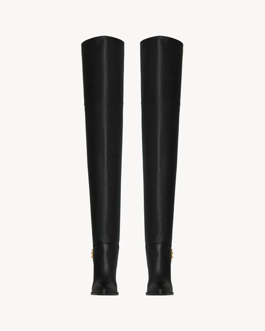 Saint Laurent Black Julia Pointed Toe Boots