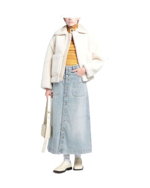 Jacquemus Natural Solidcolor Sheepskin Jacket