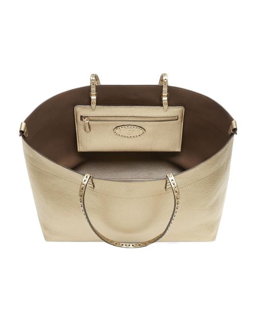 Fendi Natural Medium Roll Tote Bag