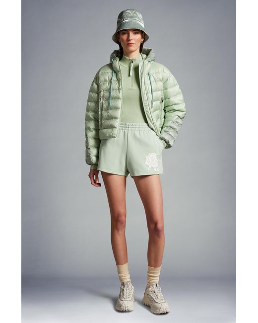 Moncler Green Logo Shorts