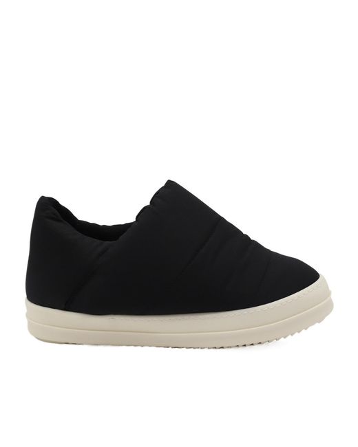 Rick Owens Black Porterville Puffer Slip On Sneakers for men