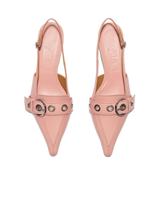 Aeyde Pink Solid Color High Heels