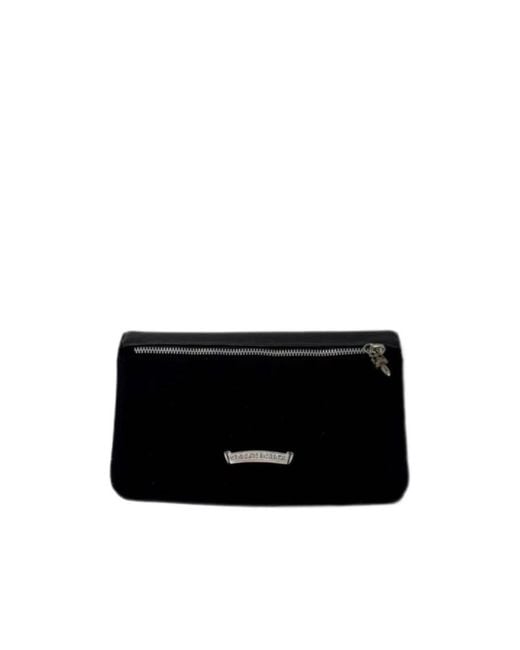 Chrome Hearts Black Zipper Clutch