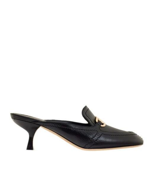 Ferragamo Black Ferragamo Elodye Slip-On Mules