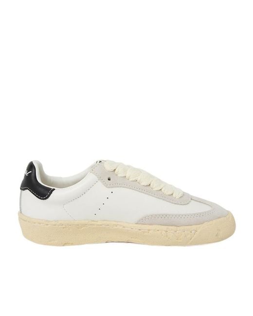 Maison Mihara Yasuhiro White Lace-Up Low-Top Sneakers for men