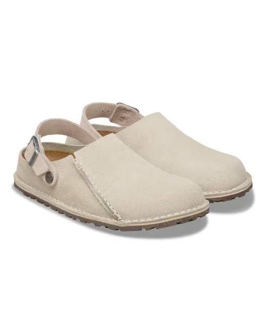 Birkenstock White Lutry Premium Suede Sneakers for men