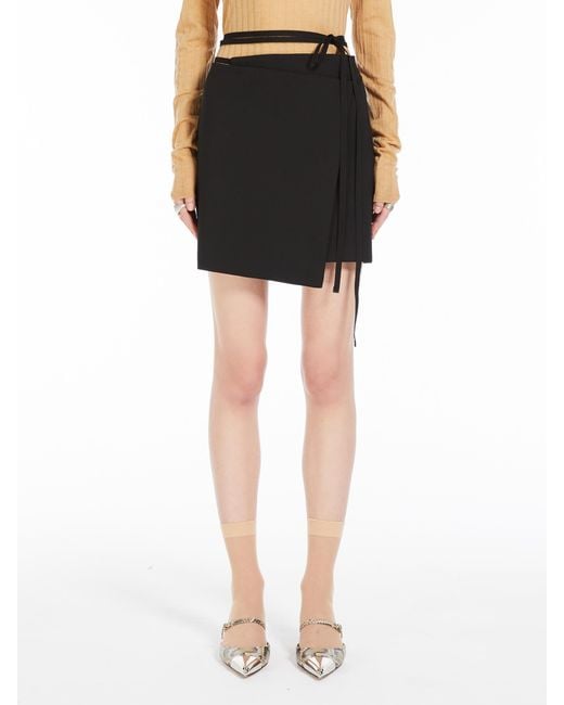 Sportmax Black Mini Wrap Skirt