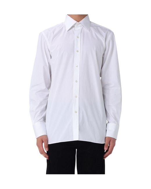 Tom Ford White Long-Sleeved Shirt for men