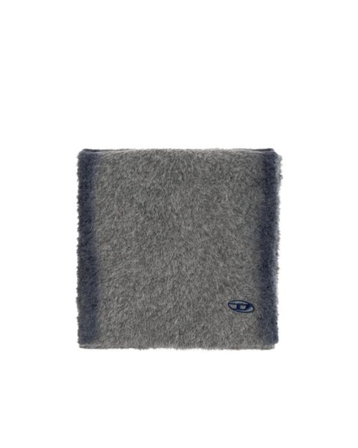 DIESEL Gray K-Rino Fuzzy Logo Scarf for men