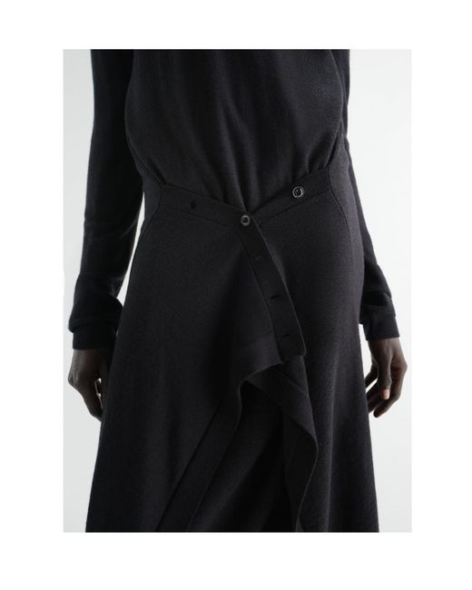 Lemaire Black Buttoned Dress