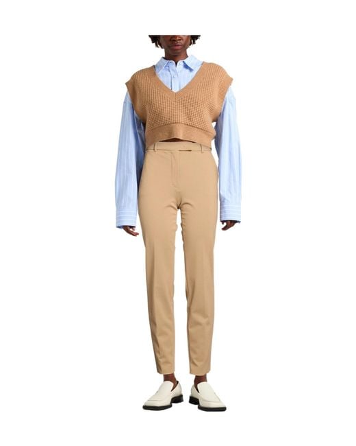Max Mara Natural Slim-Fit Casual Pants
