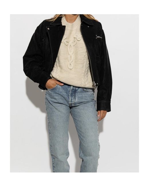 Isabel Marant White Crewneck Fringed Jumper