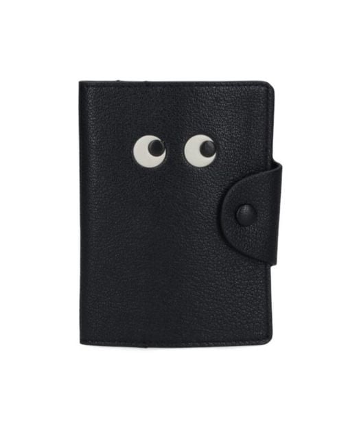 Anya Hindmarch Black Eyes Compact Wallet