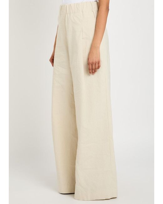 Dries Van Noten White Cotton-Blend Trousers