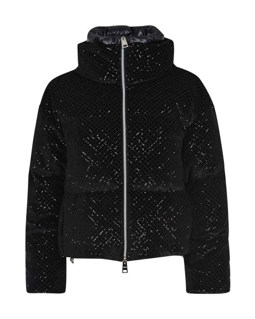 Herno Gray Zip-Up Quilted Jacket