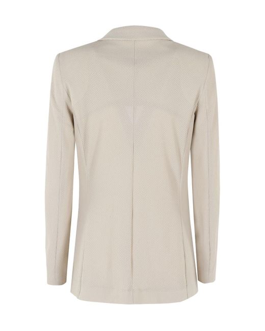 Seventy White Double-Breasted Tailored Blazer
