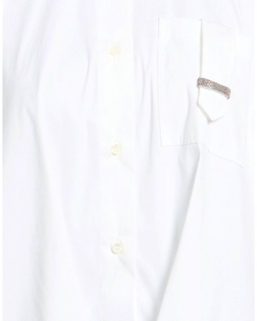 Brunello Cucinelli White Versatile Solid-Color Shirt