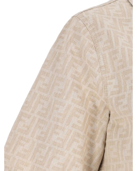 Fendi Natural Ff Chambray Jacket