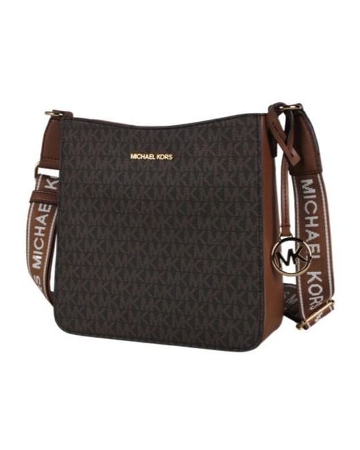 Michael Kors Gray Jet Set Travel Small Signature Logo Messenger Bag