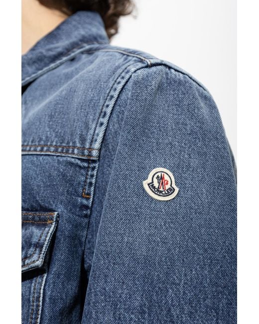 Moncler Blue Denim Shirt Jacket for men