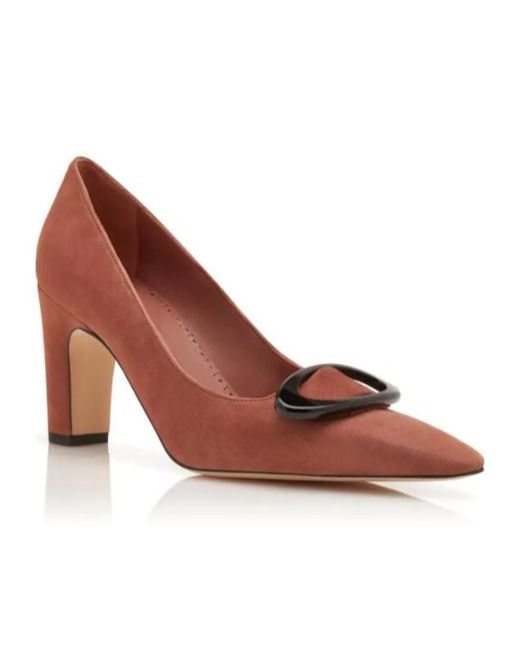Manolo Blahnik Brown Fenixhi Heeled Pumps