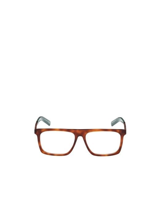 Moncler White Eyewear Rectangle Frame Glasses for men
