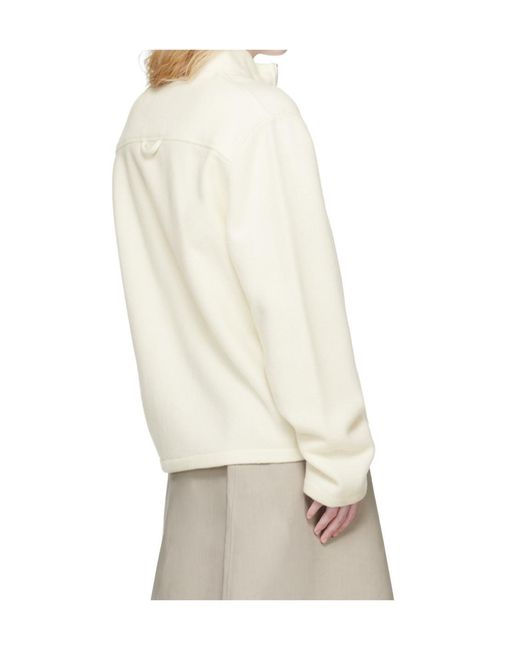 Rier White Fleece Full-Zip Jacket
