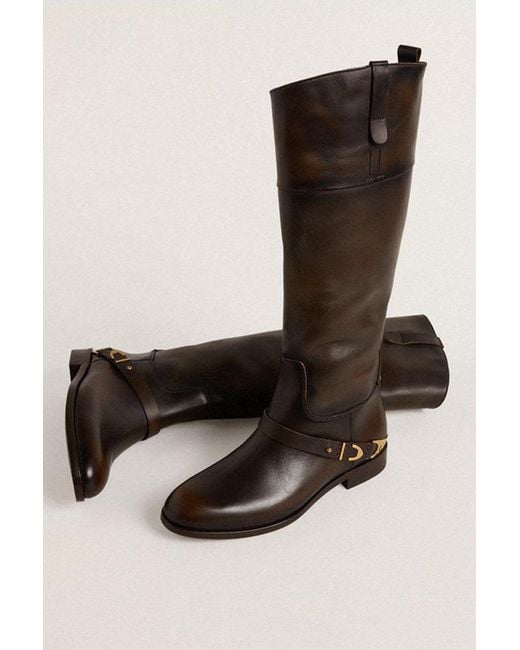 Golden Goose Deluxe Brand Brown Charlie Buckle-Detailed Boots