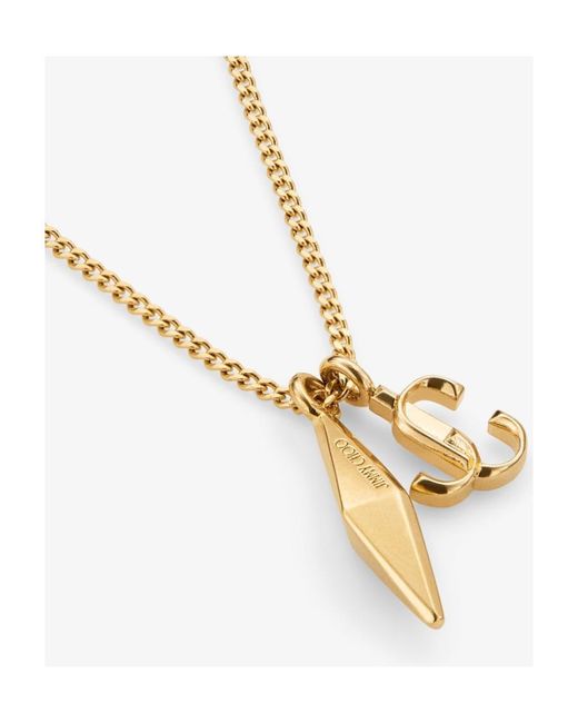 Jimmy Choo White Diamond Jc Chain Series Chain Necklace