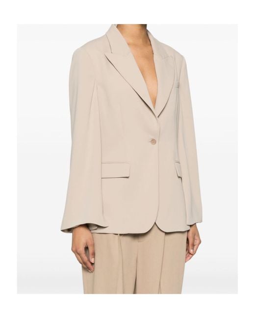 P.A.R.O.S.H. Natural Single-Breasted Blazer