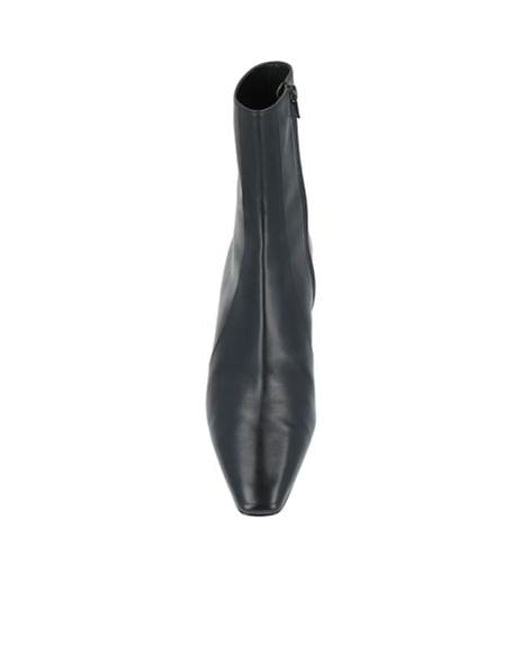 Saint Laurent Black Minimalist Roundtoe Ankle Boots