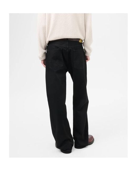 Our Legacy Black Third Cut Straight-Leg Jeans for men